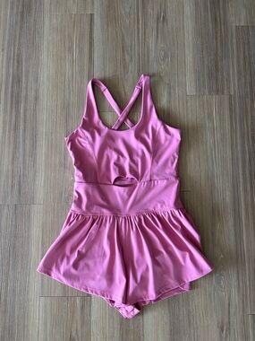 Arizona Athletic Romper Pink One Piece Shorts Tennis M Yoga Pilates Athleisure